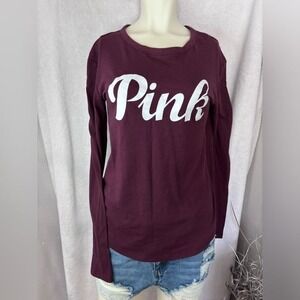 PINK Victoria's Secret Long Sleeve Tee Shirt Top Comfy Casual Size‎ S